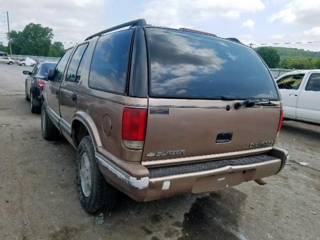 1GNDT13W9V2209884 - 1997 CHEVROLET BLAZER TAN photo 3