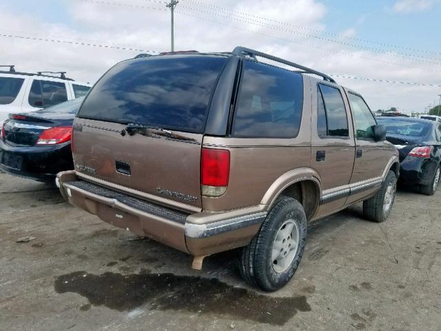 1GNDT13W9V2209884 - 1997 CHEVROLET BLAZER TAN photo 4