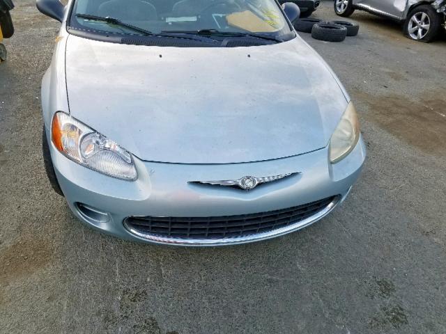 1C3EL46U01N673247 - 2001 CHRYSLER SEBRING LX BLUE photo 9