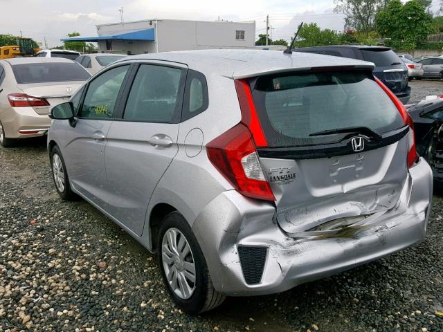 3HGGK5H57FM717170 - 2015 HONDA FIT LX SILVER photo 3