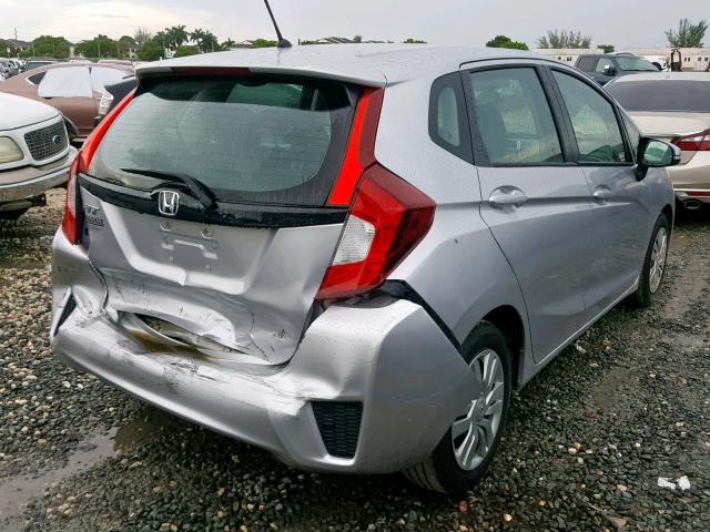 3HGGK5H57FM717170 - 2015 HONDA FIT LX SILVER photo 4