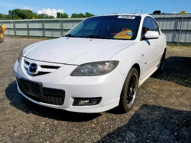 JM1BK323681791118 - 2008 MAZDA 3 S WHITE photo 2