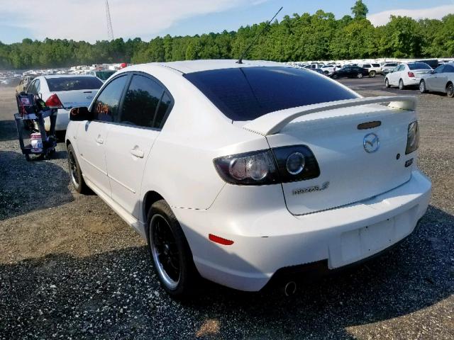 JM1BK323681791118 - 2008 MAZDA 3 S WHITE photo 3