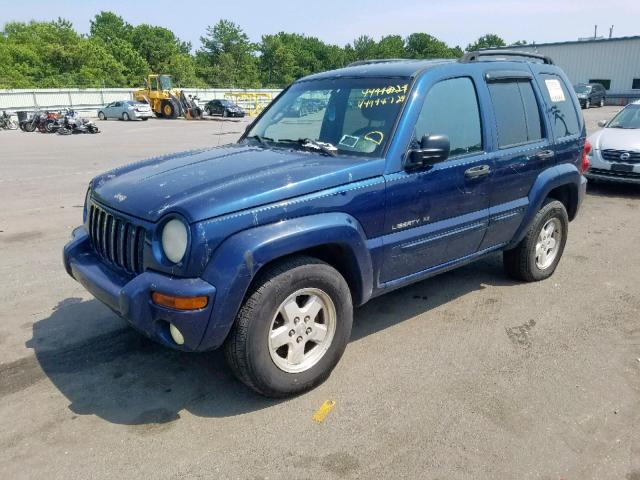 1J4GL58K52W329120 - 2002 JEEP LIBERTY LI BLUE photo 2