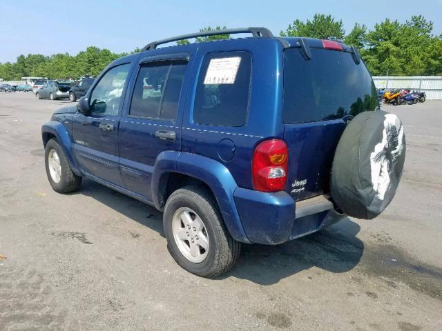 1J4GL58K52W329120 - 2002 JEEP LIBERTY LI BLUE photo 3