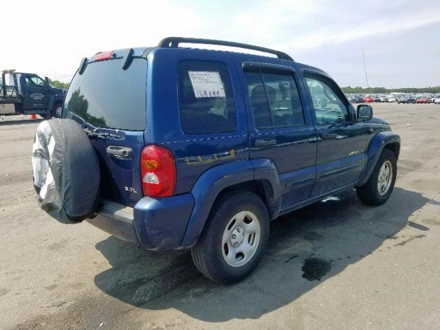 1J4GL58K52W329120 - 2002 JEEP LIBERTY LI BLUE photo 4