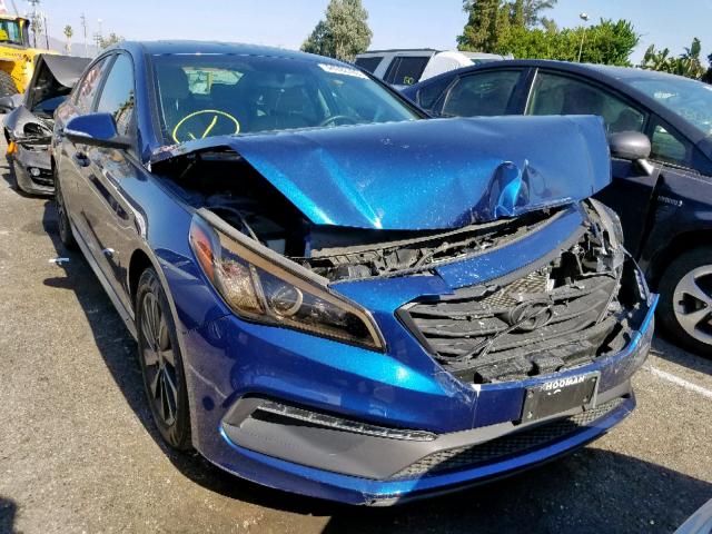 5NPE34AF6HH452217 - 2017 HYUNDAI SONATA SPO BLUE photo 1