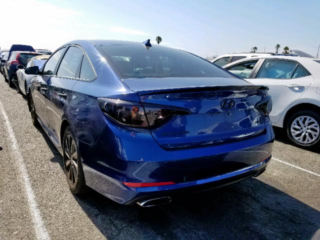 5NPE34AF6HH452217 - 2017 HYUNDAI SONATA SPO BLUE photo 3