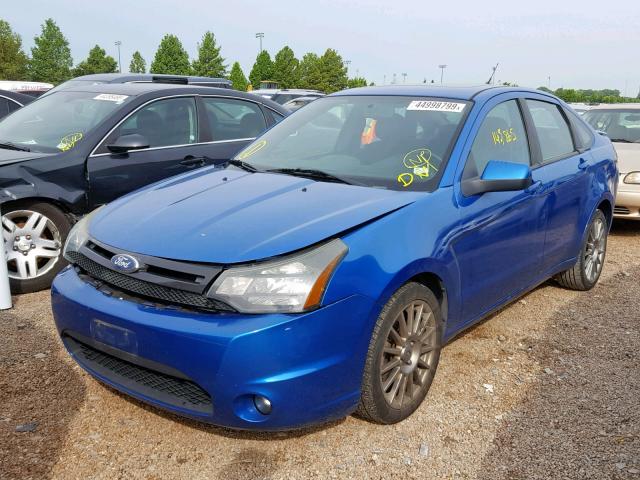 1FAHP3GN1BW184873 - 2011 FORD FOCUS SES BLUE photo 2