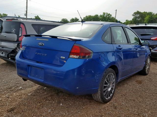 1FAHP3GN1BW184873 - 2011 FORD FOCUS SES BLUE photo 4