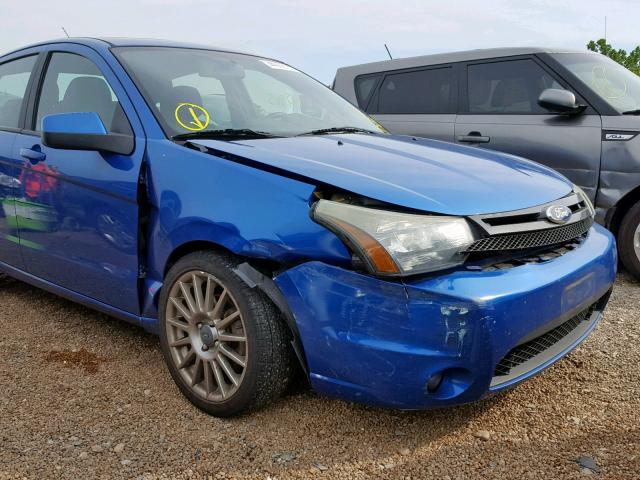 1FAHP3GN1BW184873 - 2011 FORD FOCUS SES BLUE photo 9