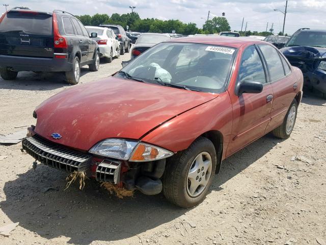 1G1JC524X17248783 - 2001 CHEVROLET CAVALIER B RED photo 2