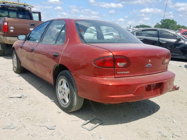 1G1JC524X17248783 - 2001 CHEVROLET CAVALIER B RED photo 3