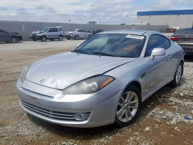 KMHHM66D48U286441 - 2008 HYUNDAI TIBURON GS SILVER photo 2