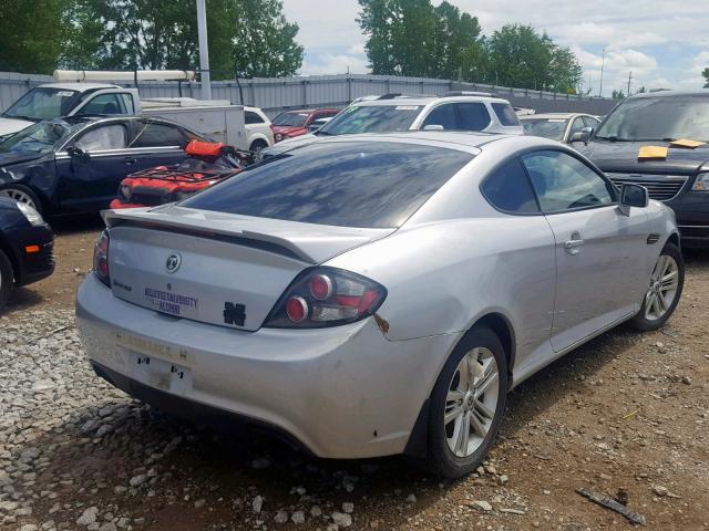 KMHHM66D48U286441 - 2008 HYUNDAI TIBURON GS SILVER photo 4