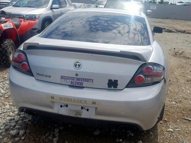 KMHHM66D48U286441 - 2008 HYUNDAI TIBURON GS SILVER photo 9