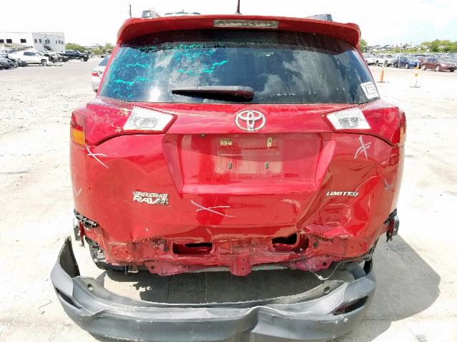 2T3YFREV3FW192772 - 2015 TOYOTA RAV4 LIMIT RED photo 9