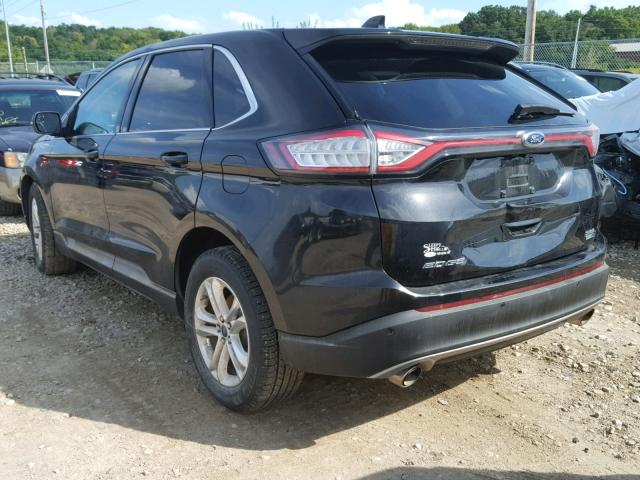 2FMTK4J93FBB79892 - 2015 FORD EDGE SEL BLACK photo 3