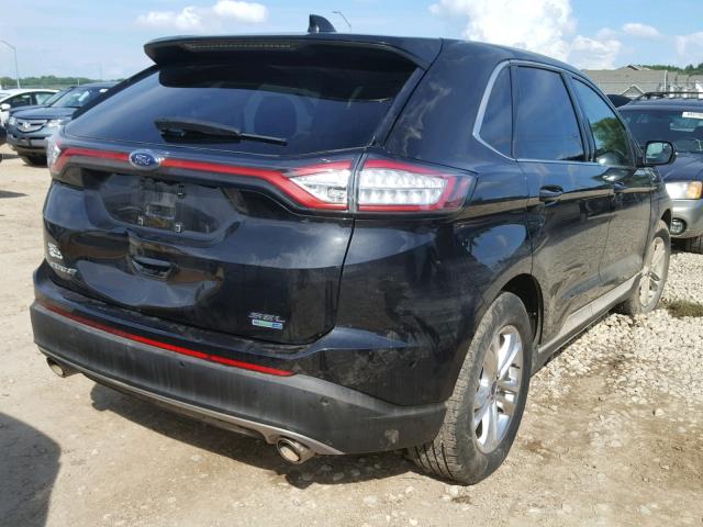 2FMTK4J93FBB79892 - 2015 FORD EDGE SEL BLACK photo 4