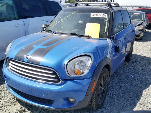 WMWZB3C58BWH95437 - 2011 MINI COOPER COU BLUE photo 2