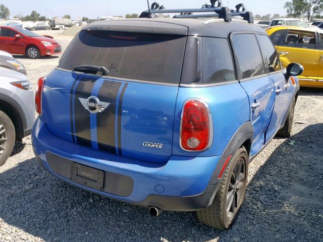 WMWZB3C58BWH95437 - 2011 MINI COOPER COU BLUE photo 4