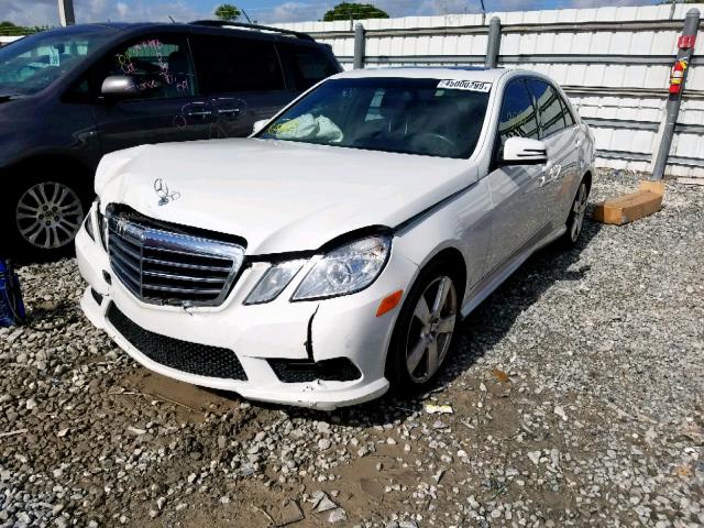 WDDHF5GB2BA421078 - 2011 MERCEDES-BENZ E 350 WHITE photo 2