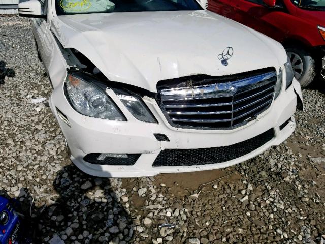 WDDHF5GB2BA421078 - 2011 MERCEDES-BENZ E 350 WHITE photo 9