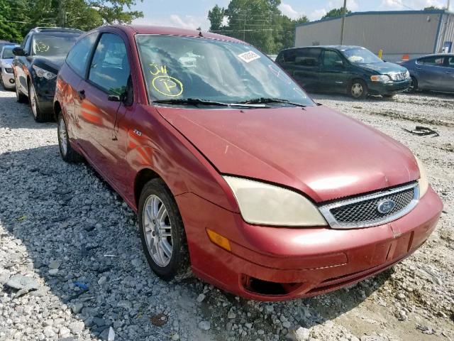 3FAFP31N85R161503 - 2005 FORD FOCUS ZX3 RED photo 1