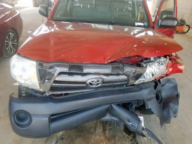 5TENX22N99Z637228 - 2009 TOYOTA TACOMA RED photo 7