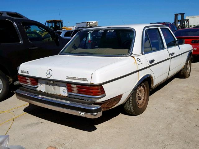 WDBAB33C9FA217053 - 1985 MERCEDES-BENZ 300 DT WHITE photo 4