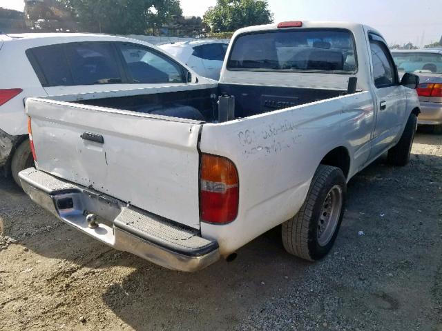 4TANL42N0VZ295788 - 1997 TOYOTA TACOMA WHITE photo 4