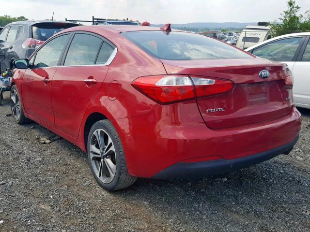 KNAFZ4A8XE5070981 - 2014 KIA FORTE EX RED photo 3