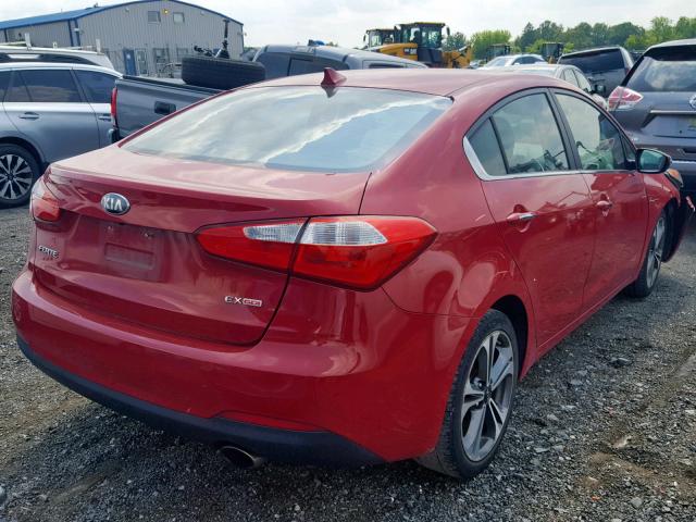 KNAFZ4A8XE5070981 - 2014 KIA FORTE EX RED photo 4