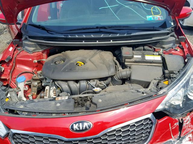 KNAFZ4A8XE5070981 - 2014 KIA FORTE EX RED photo 7