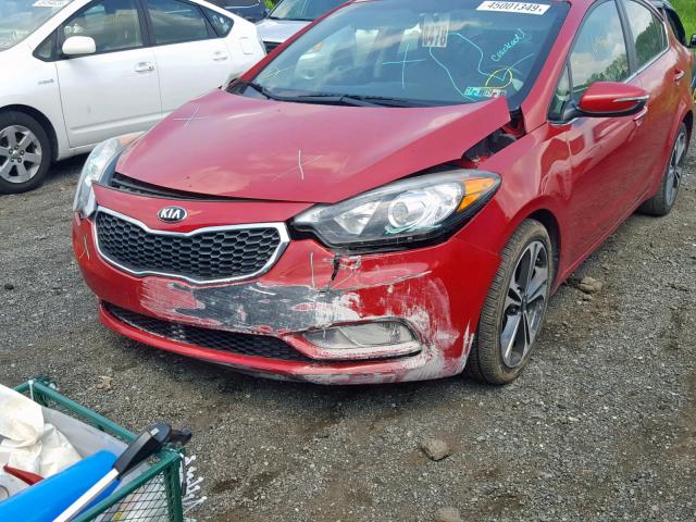 KNAFZ4A8XE5070981 - 2014 KIA FORTE EX RED photo 9