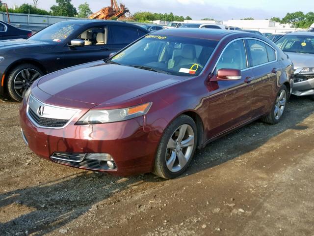 19UUA9F53DA000503 - 2013 ACURA TL TECH BURGUNDY photo 2