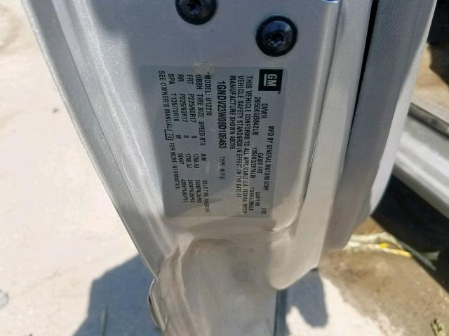 1GNDV23W08D106460 - 2008 CHEVROLET UPLANDER L 银色 照片 10