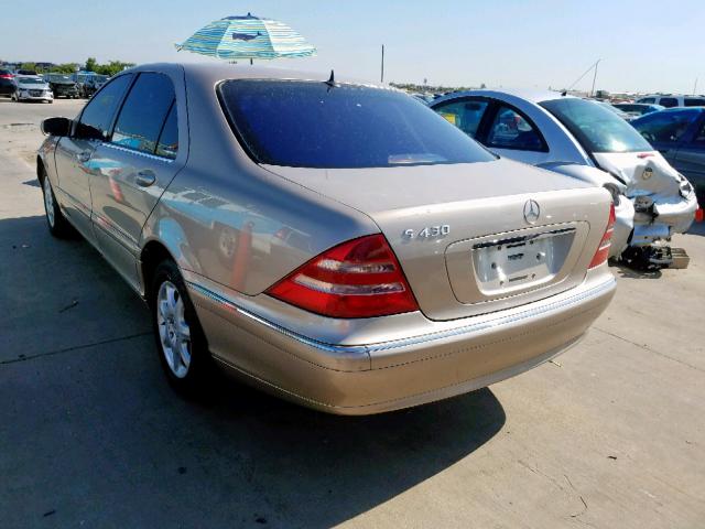 WDBNG70J02A235075 - 2002 MERCEDES-BENZ S 430 GOLD photo 3