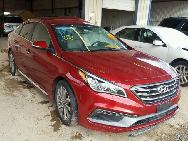 5NPE34AF2FH042480 - 2015 HYUNDAI SONATA SPO RED photo 1