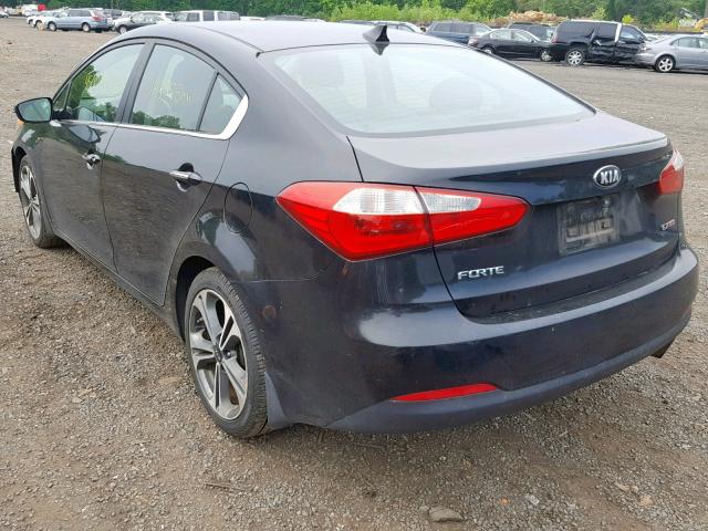 KNAFZ4A89E5094382 - 2014 KIA FORTE EX BLACK photo 3