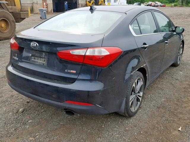 KNAFZ4A89E5094382 - 2014 KIA FORTE EX BLACK photo 4