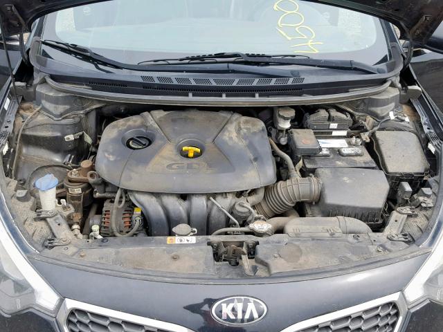 KNAFZ4A89E5094382 - 2014 KIA FORTE EX BLACK photo 7