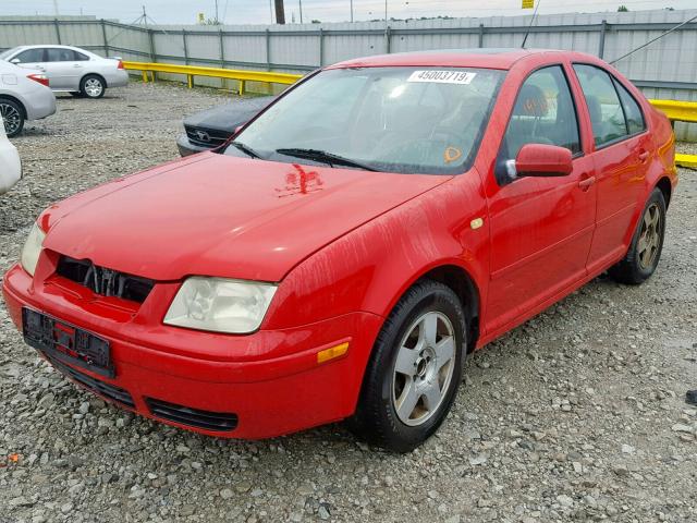 3VWSA29M0YM060261 - 2000 VOLKSWAGEN JETTA GLS RED photo 2