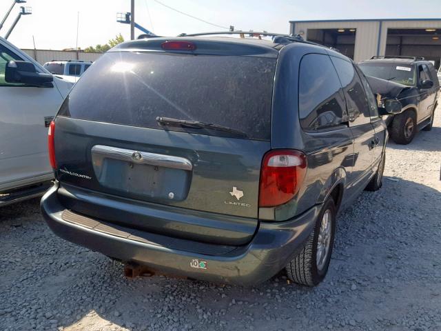 2C8GP64L62R693553 - 2002 CHRYSLER TOWN & COU GREEN photo 4