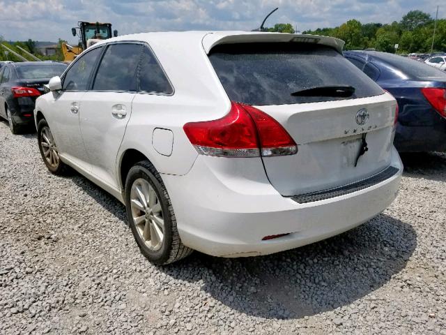 4T3ZA3BB2AU029646 - 2010 TOYOTA VENZA WHITE photo 3