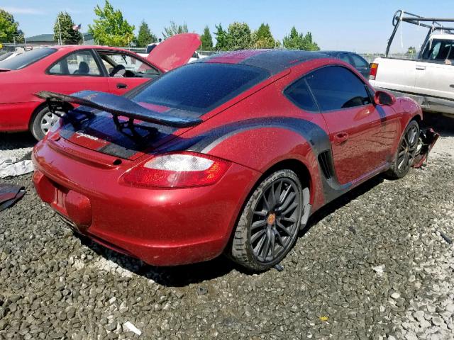 WP0AB29888U782068 - 2008 PORSCHE CAYMAN S MAROON photo 4