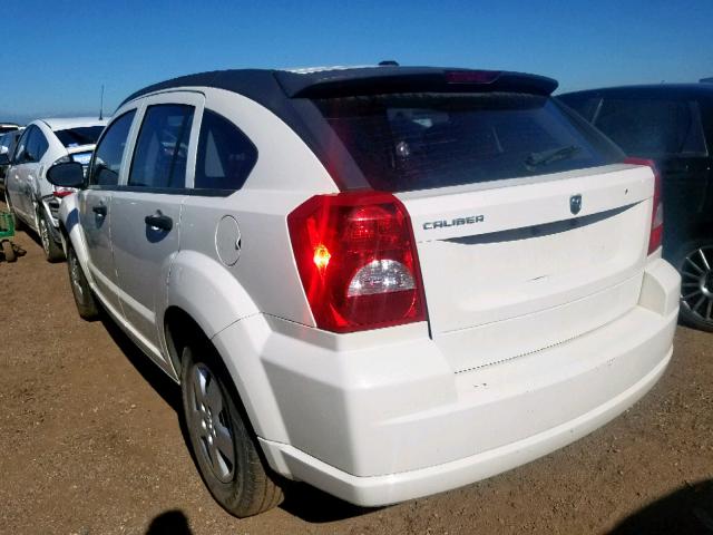 1B3HB28BX8D503670 - 2008 DODGE CALIBER WHITE photo 3