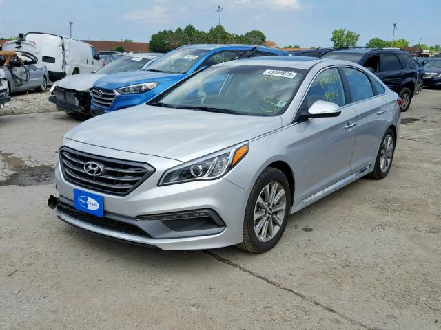 5NPE34AF6HH577492 - 2017 HYUNDAI SONATA SPO SILVER photo 2