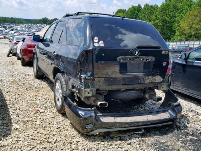 2HNYD18936H523544 - 2006 ACURA MDX TOURIN BLACK photo 3