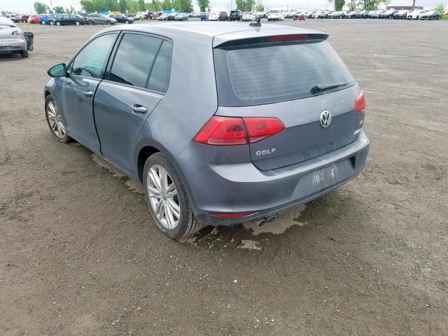 3VWRA7AUXFM017552 - 2015 VOLKSWAGEN GOLF TDI GRAY photo 3